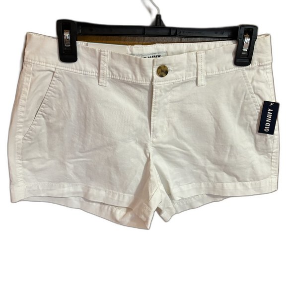 Old Navy‎ Mid Rise White Shorts Size 2 - Picture 1 of 12